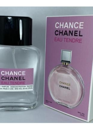 Мини-тестер duty free 60 ml certificati chanel chance eau tendre, шанель шанс эу тендер