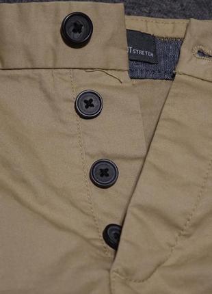 Отличные узкие стрейчевые шорты бежевого цвета denim co primark belted chino straight англия 32 р.2 фото