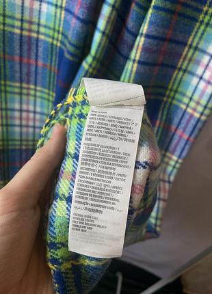 Шарф теплый в клетку