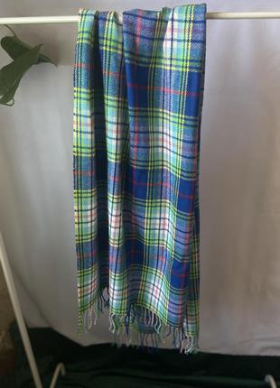Шарф теплый в клетку