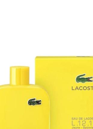 Чоловіча туалетна вода lacoste l. 12.12 yellow (jaune) (лакост л. 12.12 єллоу) 100 мл