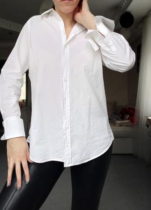 Біла сорочка рубашка вільного крою пряма