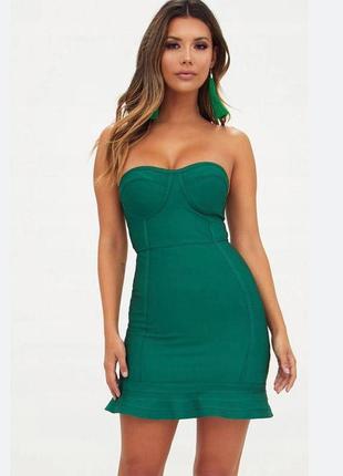 Маленька зелена сукня-резинка prettylittlething.