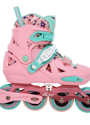 Набір роликові ковзани banwei bw-225 30-33 рожевий (60508687), fdso