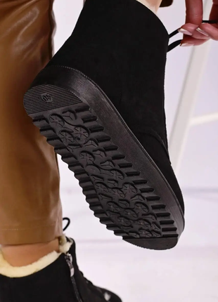 Ботинки женские зимние черные с3746 фото