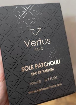Небанальный аромат для мужчин и женщин sole patchouli vertus