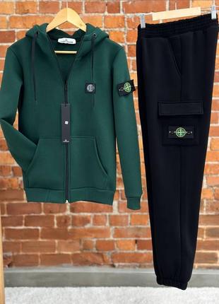 Костюм stone island зима: зп худи-брюки 2 пары носков в подарок все бирки как в оригинале