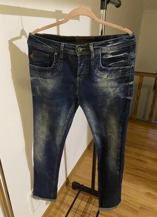 Мужские джинсы темно синие3 фото