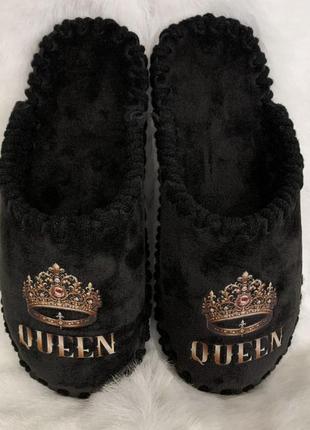 Велюрові тапочки queen