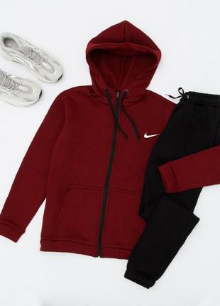 Зіппер + штани ❄️ теплий спортивний костюм на флісі nike