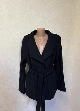 Шерстяное пальто donna размер 40
