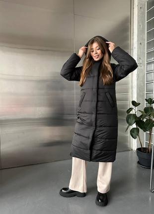 Женское зимнее пальто с глубоким капюшоном 
•модельNo46 ☃️❄️❄️❄️