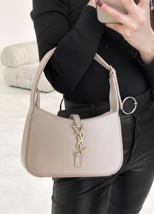 Женская сумка yves saint laurent hobo beige