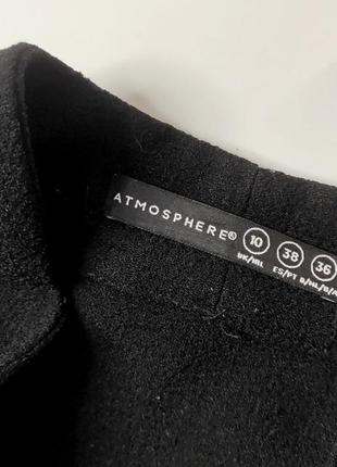 Пиджак женский жакет черного цвета асимметричного кроя от бренда atmosphere s m3 фото
