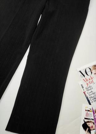 Брюки женские черные в люрексную полоску клеш от бренда wortnington 102 фото