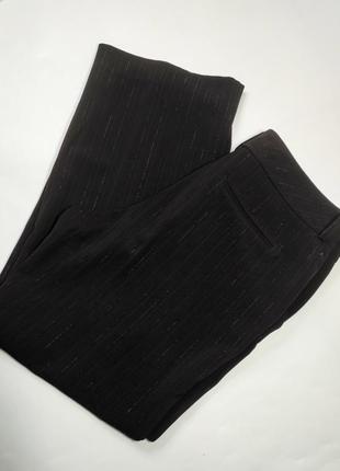 Брюки женские черные в люрексную полоску клеш от бренда wortnington 103 фото