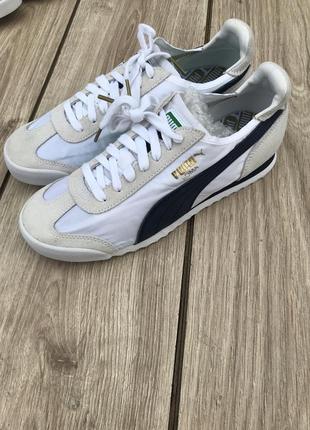 Кросівки puma roma classic gum blue white 366408-01 кроссовки для спорту бігу атлетики спорт залу