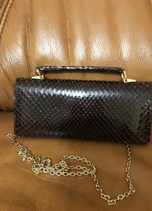 Сумочка клатч из кожи змеи винтаж