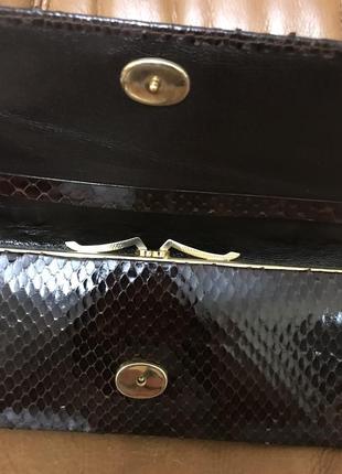 Сумочка клатч из кожи змеи винтаж