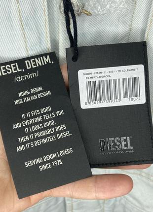 Джинсовая куртка diesel meryl-r jacket s-m(оверсайз)оригинал пиджак дизель9 фото