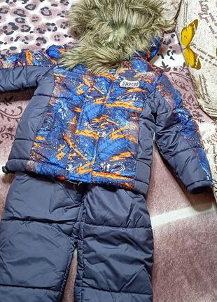 Теплая куртка и комбинезон для мальчика размер: 3-4 года8 фото