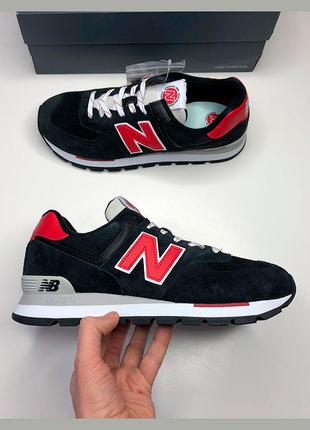 Чорні замшеві кросівки new balance 574 нові чоловічі оригінал