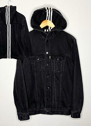 Джинсовая куртка adidas denim jacket x naked s-m(оверсайз)кофта адидас пиджак джинсовка