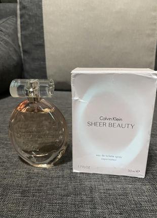 Calvin klein sheer beauty туалетна вода 50 мл, оригінал