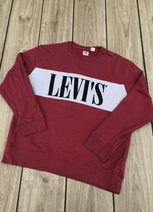 Светр levi’s реглан levi strauss кофта свитер levis лонгслив стильный худи пуловер актуальный джемпер тренд