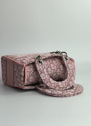 Женская сумка christian dior lady d-lite pink5 фото