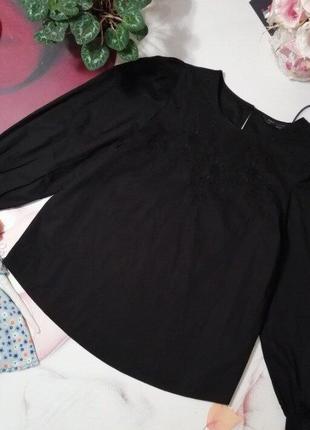 Брендова блуза marks & spencer, 100% бавовна, розмір 10/38 або м, останні колекції1 фото