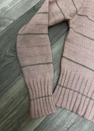 Теплий укорочений вовняний светр з великим коміром4 фото