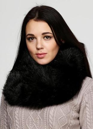 ❤ стильный меховой шарф-снуд горжетка воротник