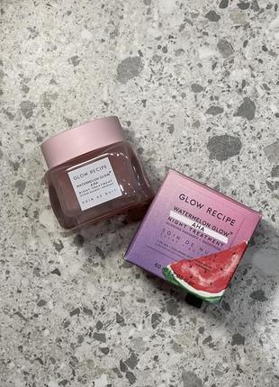 Ночная маска для лица glow recipe watermelon glow aha night treatment