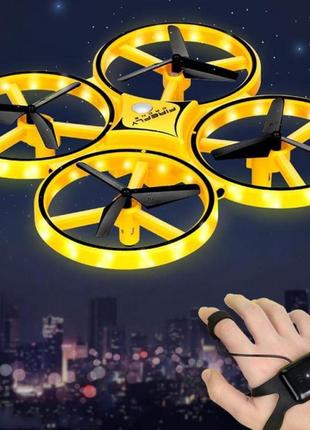 Квадрокоптер на радіокеруванні tracker drone на управління жестами руки, дитячий літаючий дрон іграшка adf-3462 фото