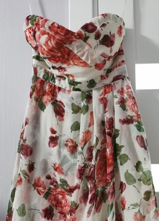 Красива шифонова сукня в троянди3 фото