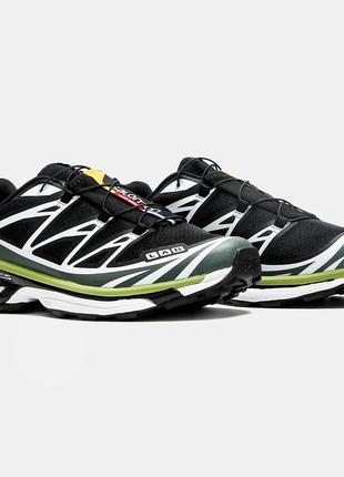 Кроссовки мужские salomon xt-6 black green4 фото