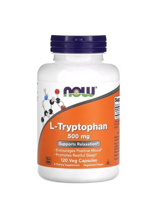 Now foods l-триптофан l tryptophan 500 мг, 120 рослинних капсул