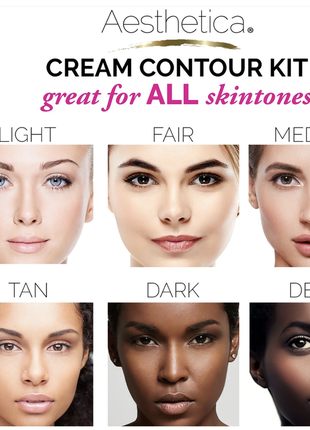 Палетка для контуринга aesthetica cream contour kit кремовая7 фото