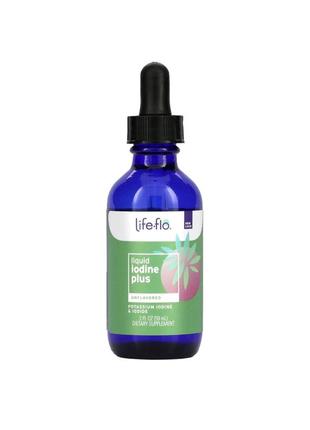 Life-flo iodine рідкий йод плюс , щитовидної залози  з йодидом калію та йодом, без ароматизаторів, 59 мл