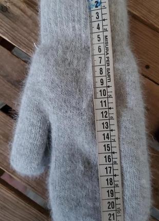 Ангоровые теплые варежки, размер универсальный