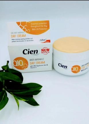 Cien q10 увлажняющий крем для лица с витаминами от морщин солнцезащитный spf 15