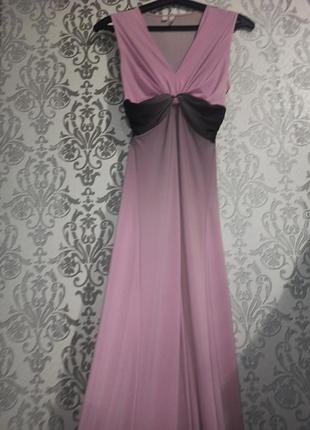 Вечернее длинное платье с окраской амбре, размер 44