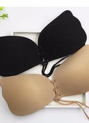 Бюстгальтер-невидимка invisible bra чорний8 фото