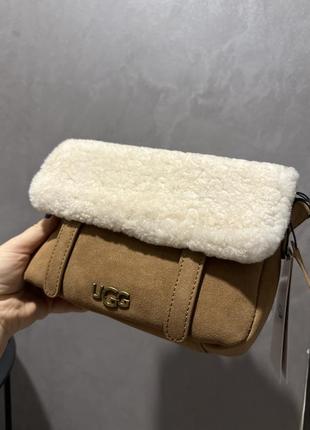 Сумка агг угг ugg коричнева з овчини замшева подарунок на новий рік