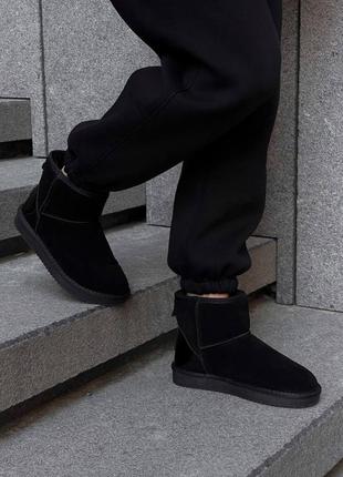 Угги ugg black (лак задник)