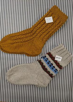 Шкарпетки носочки новорічні теплі в'язані вовна7 фото