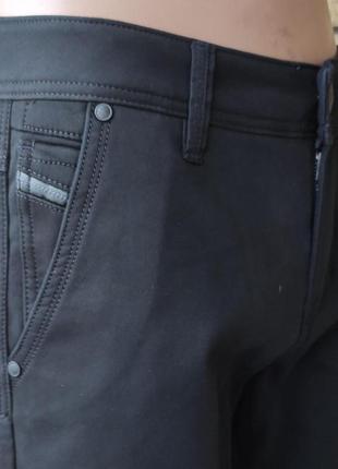 Зимние мужские джинсы, брюки на флисе стрейчевые fangsida, турция8 фото