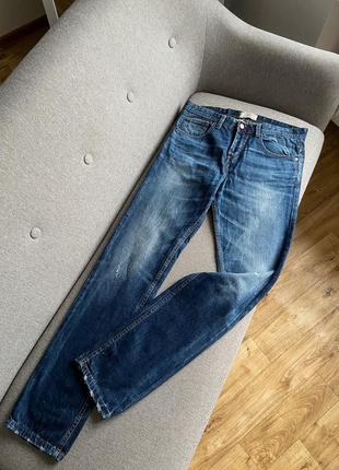 Мужские синие джинсы9 фото