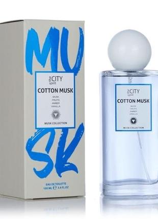 Туалетная вода унисекс мужская женская the city spirit cotton musk 200 мл парфюма для мужчин женщин духи